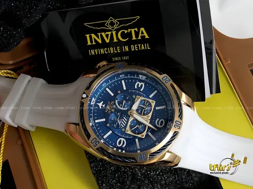 Invicta Aviator 28081 50mm Original Thirs Pulseira Silicone Cor da