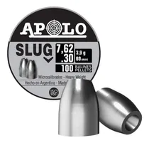 Comprar Balines Apolo Slug X100 7,62 Mm .30 Punta Solida Hueca 60 Gr