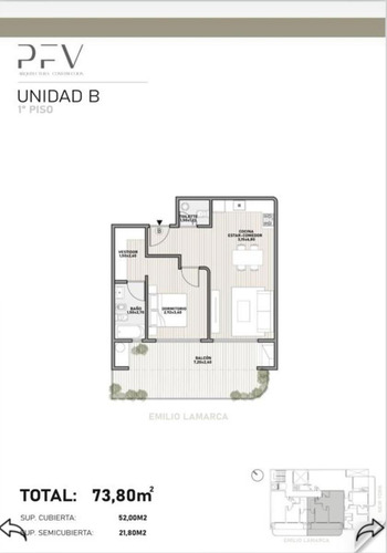 Departamento En Villa Devoto, Nueva York 3500 2 Ambientes 73,80 M2 Al Frente