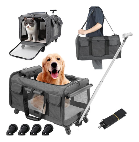 Transportadora Para Perro Y Gato Con Ruedas, Mochila