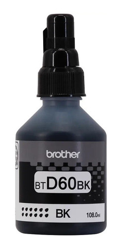 Botella De Tinta Brother Btd60 Negro T310 T510 T710 Original