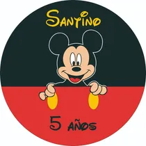 Comprar Banner Circular Mickey Mouse Cumpleaños Fondos Mesa Candy