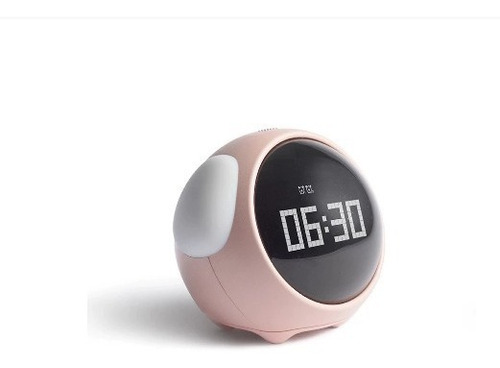 Reloj Despertador Alarma Emoji Pixel Led Blanco - Rosa