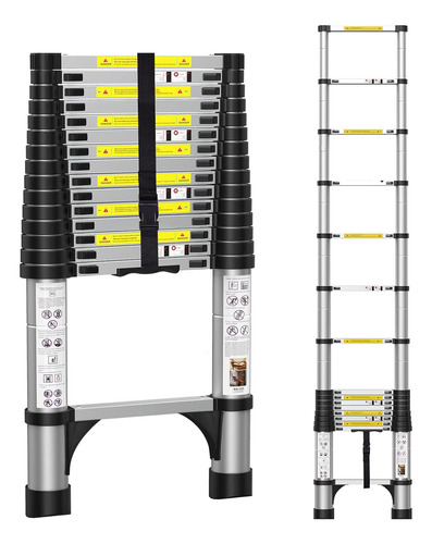 Boweiti Escalera Telescopica De 15.5 Pies, Escalera Plegable