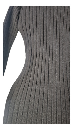 Vestido Tubo Lana Bremer, Media Polera, Manga Larga, Bremer