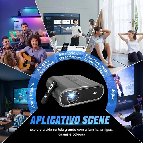 Projetor Google Tv-licenciado+android 1000ansi 4k Nfc Wifi6