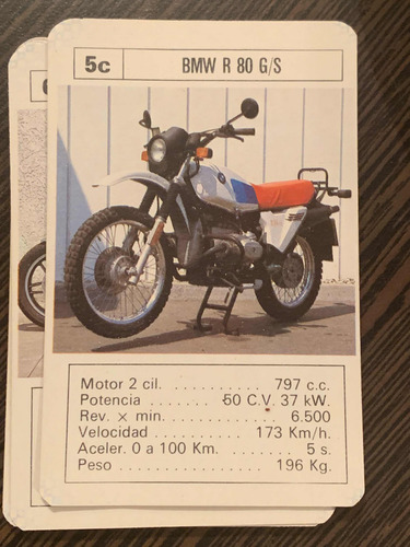 Naipes Motos Retro 80s En Cajita Original Sin Uso