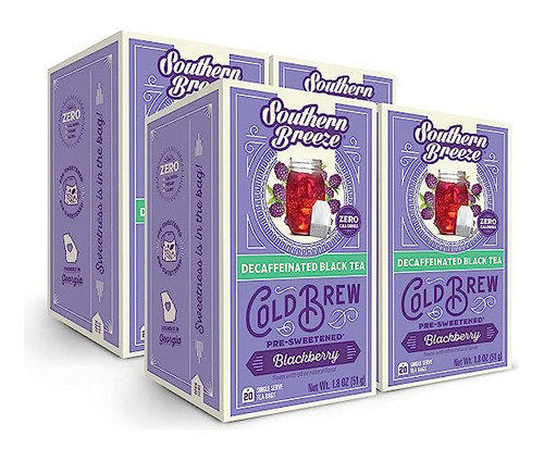 Southern Breeze Decaf Cold Brew Sweet Tea Blackberry 20ct -