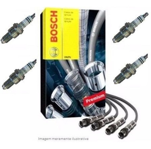 Kit Cables Y Bujías Bosch Fiat Uno 1.4