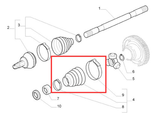Kit Genuíno Coifa Trizeta Lado Cambio Fiat Uno Palio Fiorino