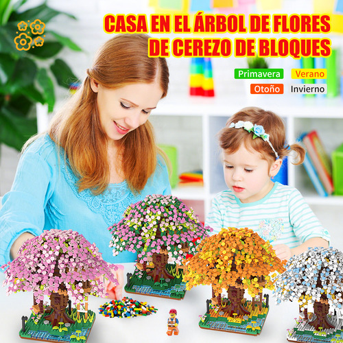 Juego De Bloques De Construcción Para Niños De Árbol Sakura 4