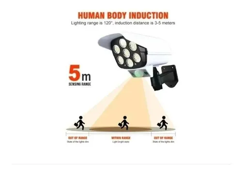 Luces Led Con Sensor De Movimiento Simulador Camara Lampara