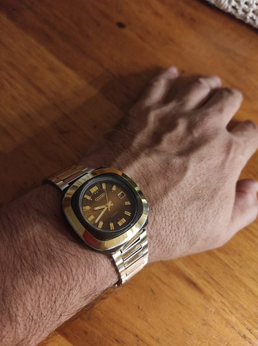 Reloj Citizen Blackie - Blg 6000 (1974s) Japan Coleccion Dorado Dorado Marrón Tornasolado (Usado)