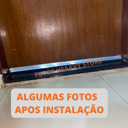 Vedante Porta Em Alumínio Rodinho 80cm Protege Inseto Pó H2o