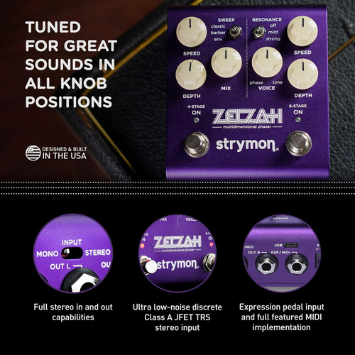 Strymon Zelzah Multidimensional Phaser Guitar Effects Pedal