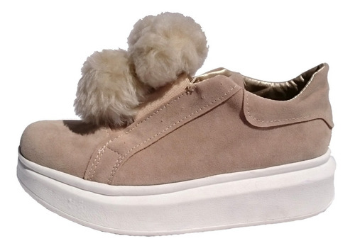 Imagen 2 de 3 de 50% Descuento ..zapatillas Pompones Con Plataforma
