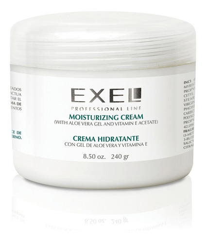 Crema Hidratante Facial  Exel Aloe Vera Vitamina E X 240gr