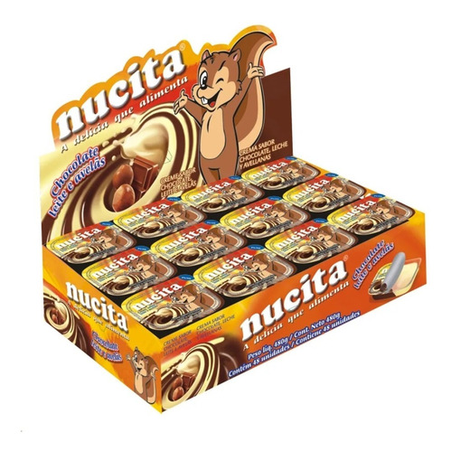 Nucita doce creme chocolate caixa com 48 unidades atacado