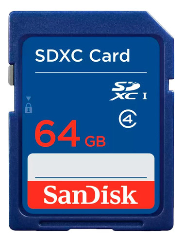 Cartão Memória Sandisk Sdxc 64gb Class 4 Sdsdb-064-b35