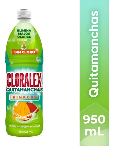 6pz Quitamanchas Cloralex Poder Vinagre Para Color Y Blanca