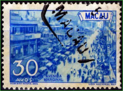 Macau - Avenida Marginal - 1951