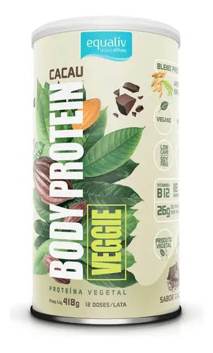 Equaliv Body Protein Veggie - Sabor Cacau Com 418g
