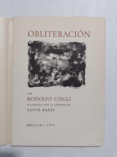 Rodolfo Usigli. Obliteración. Firmado 