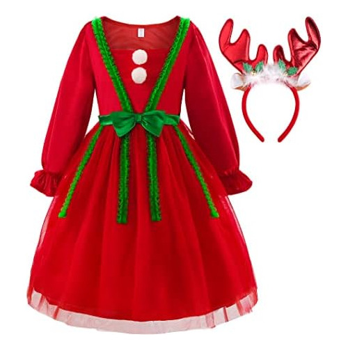 Vestidos De Navidad Niñas Pequeñas Cinta De Pelo De A...