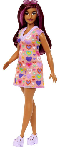 Muñeca Barbie Fashionistas #207 Con Cabello Con Mechas Rosas