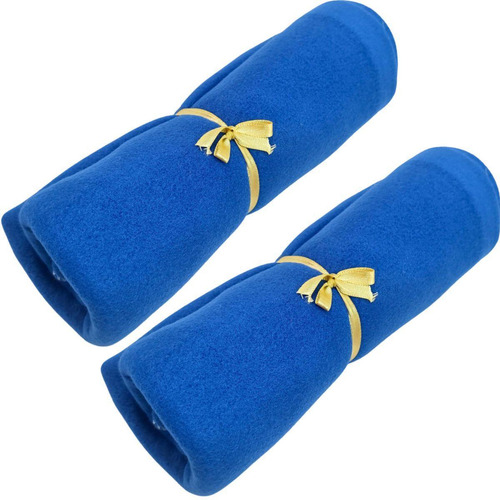 Cobertor Pet Soft Azul 90x75cm - Kit 2 Mantas Confortáveis