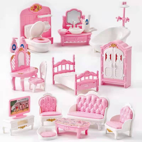 Sala+comedor+set De Baño Muebles Para Barbie