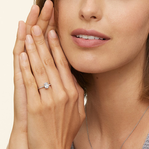 Anel De Noivado Feminino De Ouro18k Com Diamantes 70