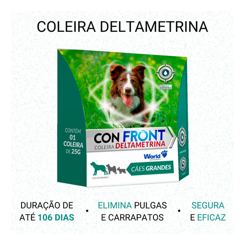 World Coleira Antiparasitária Con Front Deltametrina 25g