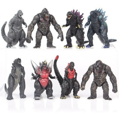 Godzilla Vs Kong Muñecas 8 Piezas 