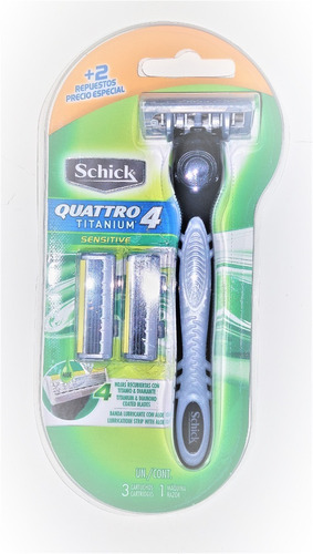 Maquina Manual Recargable  Schick  + *2 Cartuchos De Regalo*