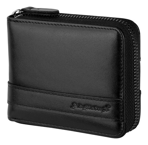 Cartera Para Hombre Bifold Leather Wallet Wallet Rfid Blocki
