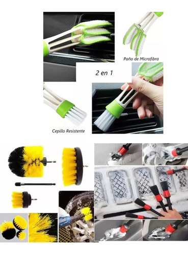Gqp Applicable To: 27pz Kit Limpieza Coche Pulidor Cepillo