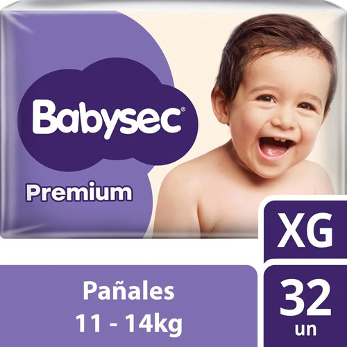 Pañales Babysec Premium Hiper Paquete 32 Unidades