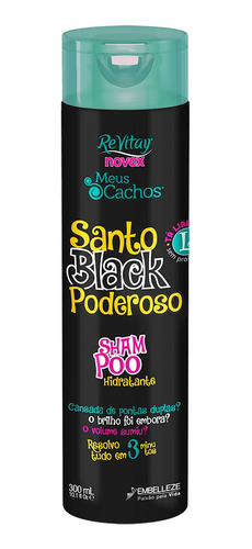 Shampoo Novex Santo Black 300ml Hidratante Curly Girl Antifr