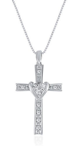 La Joya Dainty 1/20 -1/8 Ct Tw Lab Grown Diamond Cross