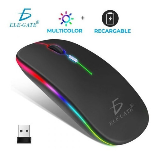 Raton Mouse Inalambrico Recargable Rgb