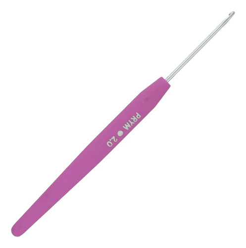 Gancho Para Tejer De Aluminio Imra Con Mango Rosa Soft De 2m