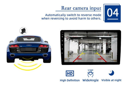 Imagen 5 de 11 de 10 Pulgadas Autoestéreo Android 10 Wifi Gps 1 Din Cámara