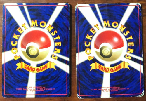 Cartas Pokemon Pocket Monsters Precio Por Las 2 (Usado)