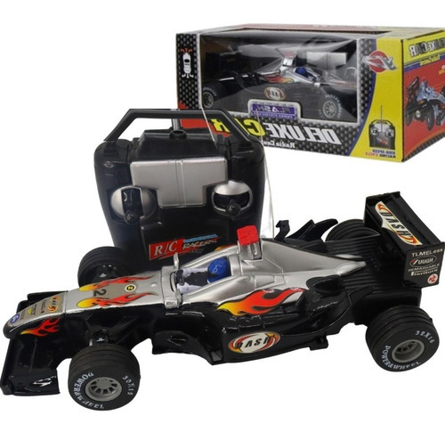 Carro Formula 1 Deluxe Controle Remoto Emoção Á Mil Por Hora Cor Preto