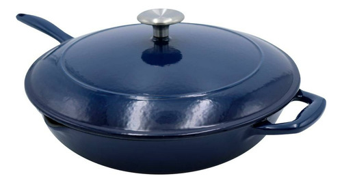 Sartén Tramontina Gourmet Con Tapa 30 Cm Color Azul