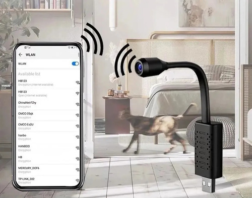 Imagem 4 de 5 de Mini Micro Camera Ip Espiã Wifi Full Hd Super Discreta