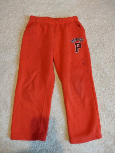 Pantalón Deportivo Anaranjado Para Niño. Carabinero. Talla 4