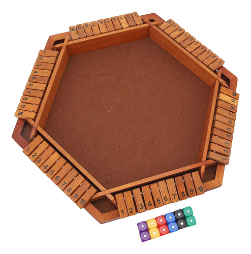 Tabla De Madera Family Game Shut Para Jugadores De Dados Mat