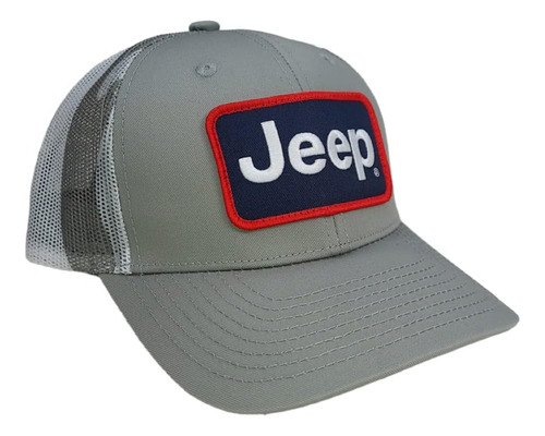 Jeep Premium Heather Grey Y Camo Snapback Trucker Patch Hat